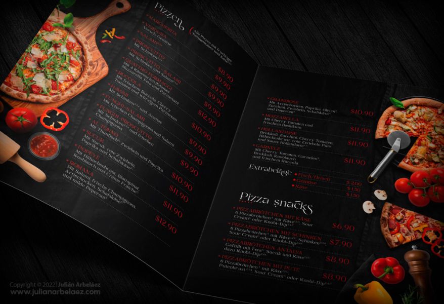 Diseñadores gráficos Medellín - diseño de menú