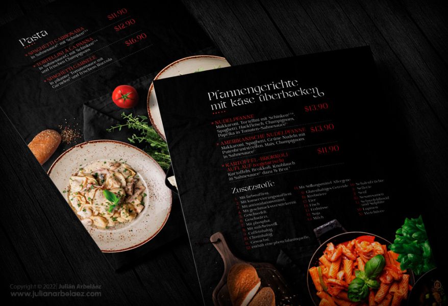 Diseñadores gráficos Medellín - diseño de menú