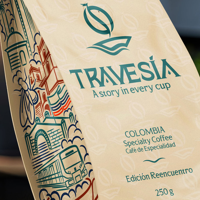 Branding Empaque Travesía Café